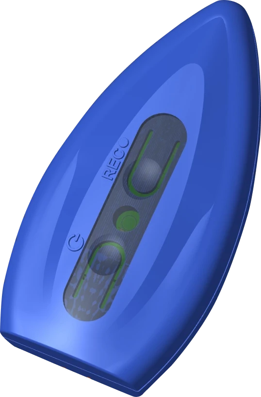 Front side of the device for swimming